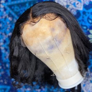 Kinky straight 100% human hair frontal wig